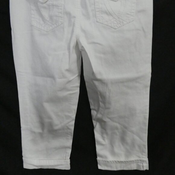 EARL JEANS | size 6 | Chic White Rolled Cuff Capris - Picture 14 of 16